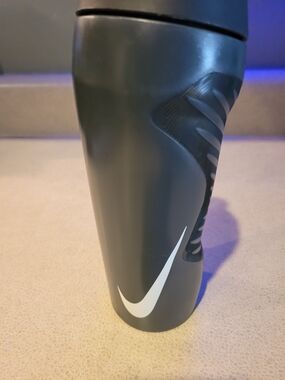 Nike Black Water Bottle with White Swoosh